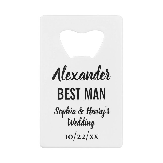 Best Man Cadeau Moderne Typographie Script Mariage (Devant)