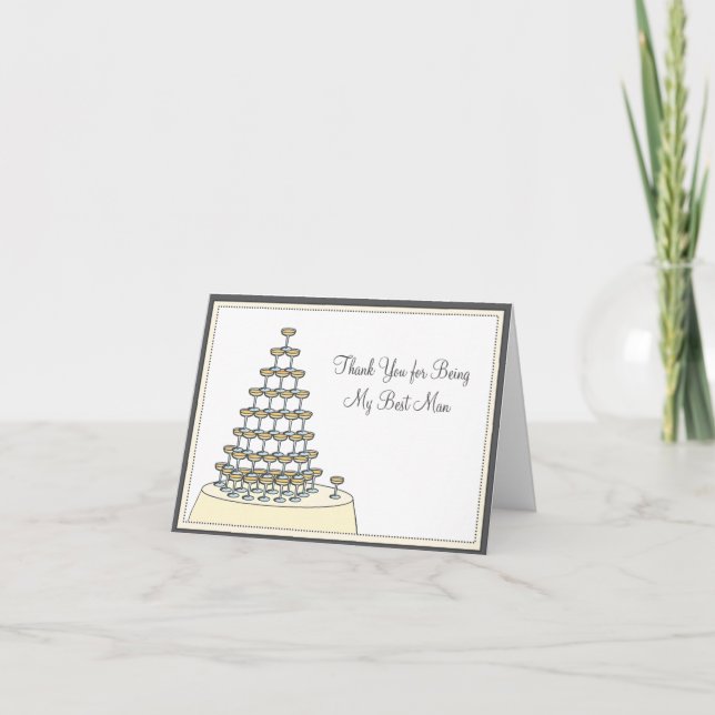 Best Man Funny Carte de remerciements - Toasts (Devant)