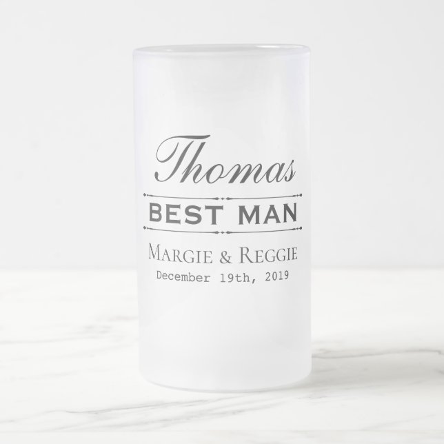 BEST MAN MARIAGE FROSTED MUG (16 oz) (Centre)