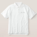 Best Man Polo Shirt<br><div class="desc">Meilleure chemise Polo Man en rouge avec texte brodé blanc. Customisez cette chemise ou achetez telle quelle.</div>