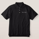 Best Man Polo Shirt<br><div class="desc">Best Man Polo Shirt est montré en noir avec du texte brodé blanc. Customisez cet objet ou achetez comme indiqué.</div>