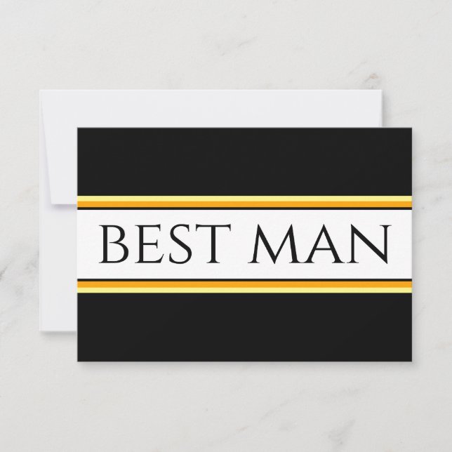 BEST MAN Sporty Black Yellow White Racing Stripes (Devant)