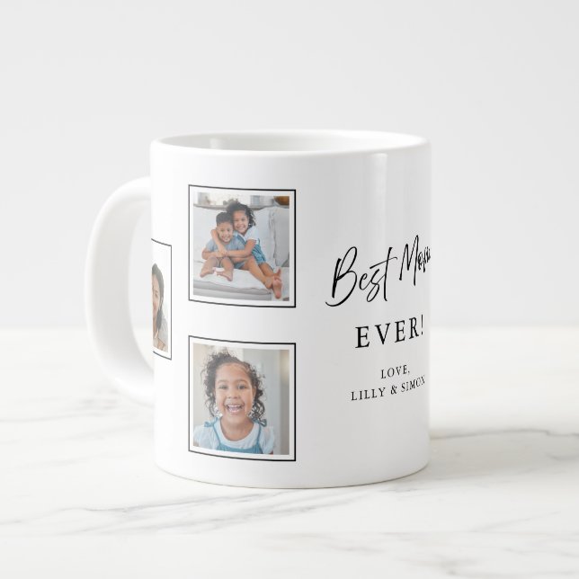 Best Mom Ever Multi‑Photo Keepsake Mug (Devant gauche)