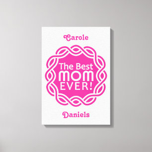 BEST MOM impression de toile monographique personn