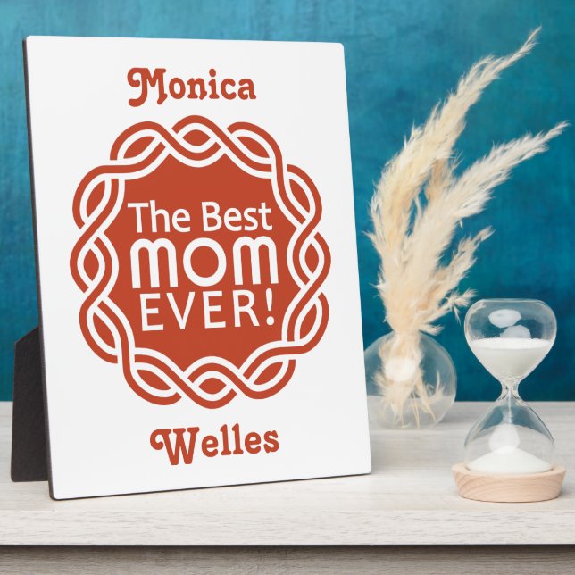 BEST MOM plaque personnalisée (Côté)