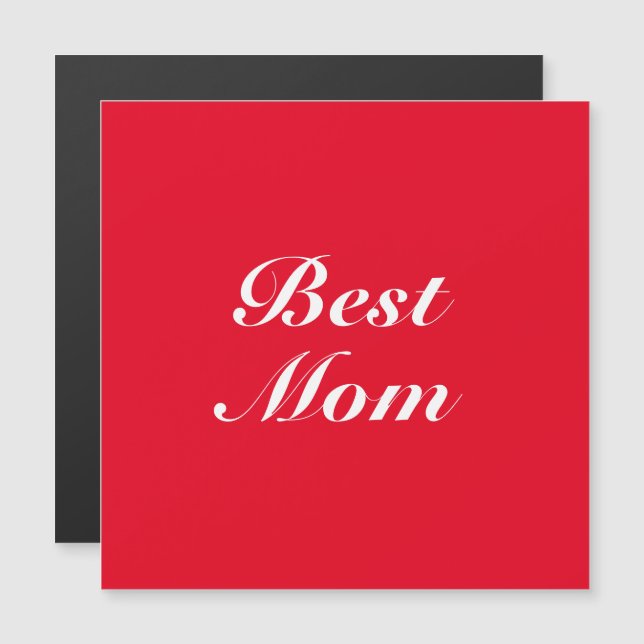 Best Mom rouge classique script élégant élégant ai (Devant / Derrière)