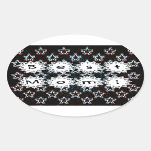 Best Mom Stars in Neon Sticker