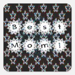 Best Mom Stars in Neon Sticker