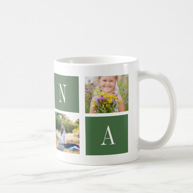 Best Nana Ever! Custom 4-Photo Collage Mug (Droite)