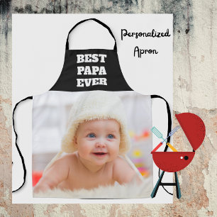 Best Papa Ever Baby Photo Fête des pères tablier