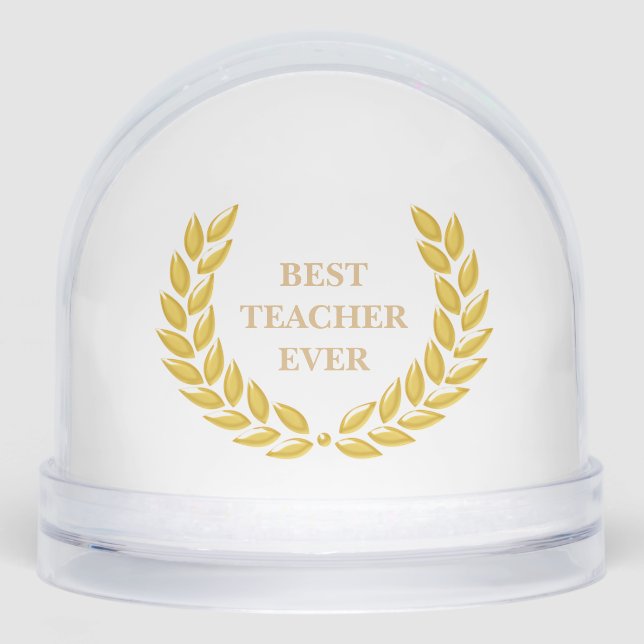 Best Teacher Ever & Laurel Wreath on White (Avant)