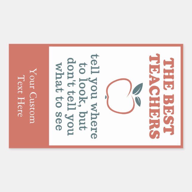 BEST TEACHERS autocollants personnalisés (Devant)