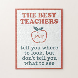 BEST TEACHERS puzzle monogramme personnalisé