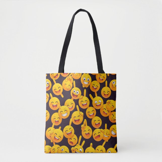 Best Tote Bag For Women, Smiling Faces Emotions (Devant)