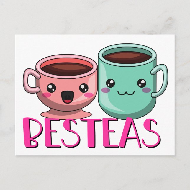Besteas carte mignonne pour les meilleurs amis (Devant)