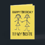 BESTIE BBBF, BESTIE BBF, CARTES DE RECONNAISSANCE<br><div class="desc">BESTIE BESTIE GREETING CARD. A L'INTÉRIEUR : QUE TOUS VOS RÊVES DEVIENNENT VRAIS.</div>