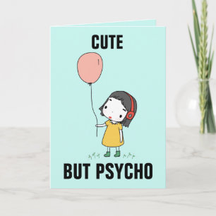 BESTIE BBF FUNNY CUTE MAIS CARTE PSYCHO