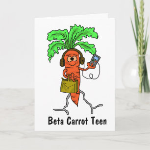 Beta Carrot Ado Drôle Carte de PâquesPersonnali