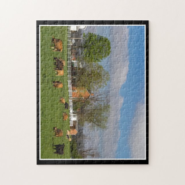 Bétail frôlant le puzzle 11x14 par Thomas Minutolo (Vertical)