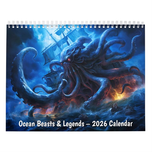 Bêtes océaniques et légendes – Calendrier 2026 (Protection)