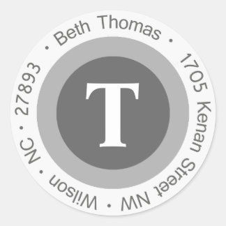 Beth Thomas Round Étiquettes de adresse