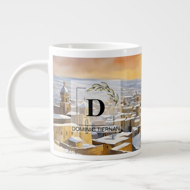 Béthléem sous la neige Jumbo Mug – Cadeau de Terre (Gauche)