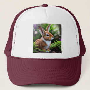 Betsy Le Lapin Brown Et Blanc, Casquette Truckers