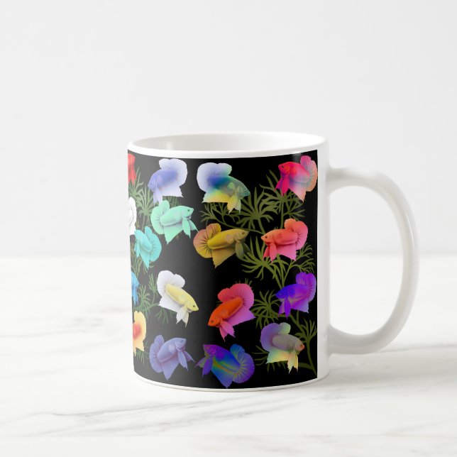 Betta Splendens Aquarium Fish Ceramic Mug (Droite)
