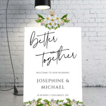 Better Together Mariage Affiche de bienvenue Noir 