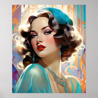 Betty A Jolie Femme Art Déco