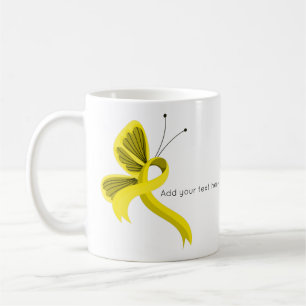 Beurre à ruban de sensibilisation jaune Mug de caf