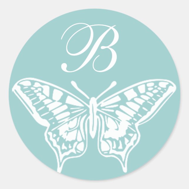Beurre blanc autocollant personnalisable Monogramm (Devant)