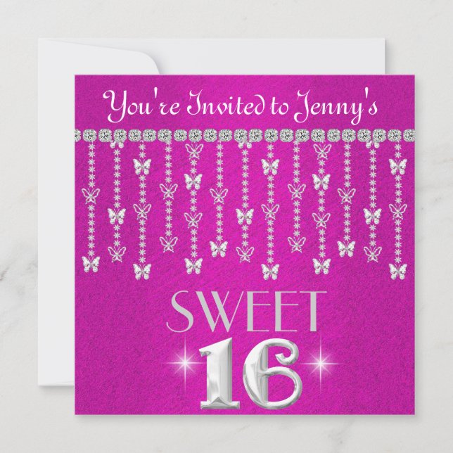 Beurre BLEING SWEET 16 CHAUD Invitation (Devant)
