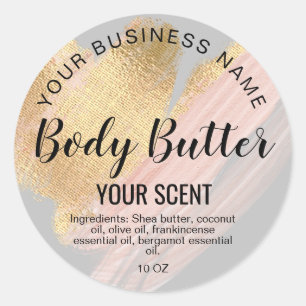 beurre corps or blush rose classique rond sticker