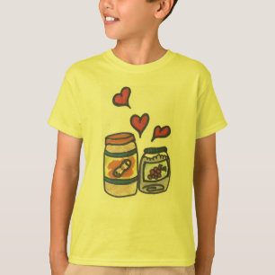 Beurre d'arachide de l'enfant drôle et T-shirt de