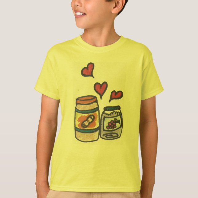 Beurre d'arachide de l'enfant drôle et T-shirt de (Devant)