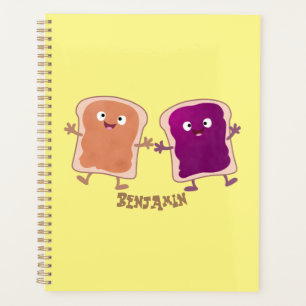 Beurre d'arachide mignonne et caricature sandwich
