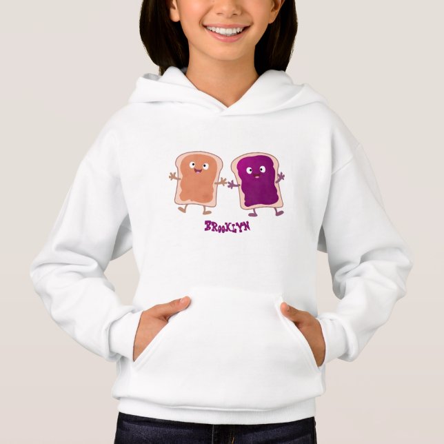 Beurre d'arachide mignonne et caricature sandwich  (Devant)