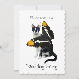 Beurre de chat Invitation fête d'anniversaire