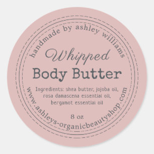 Beurre de corps fait main Étiquette d'entreprise b