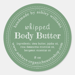 Beurre de corps fait main Étiquette écologique d'e