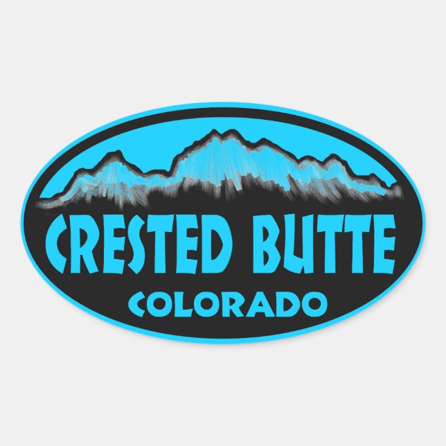 Beurre de poitrine Colorado stickers bleu ovale (Devant)