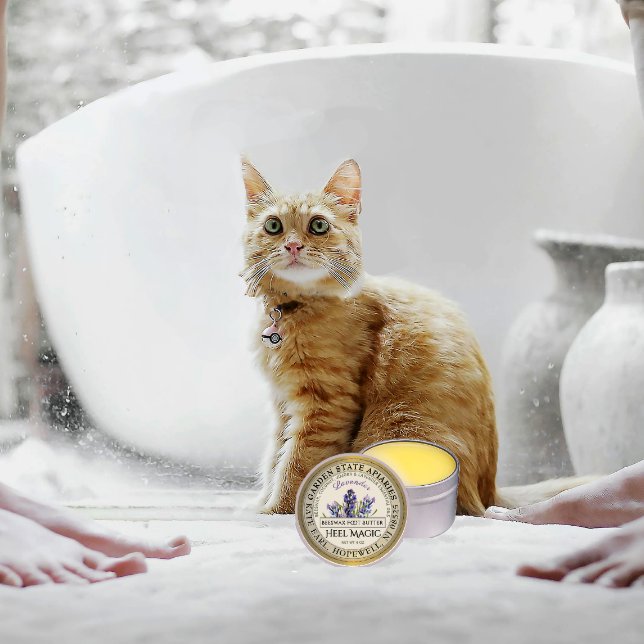 Beurre de talon Étiquette Lavande Or de la fleur (Créateur téléchargé)