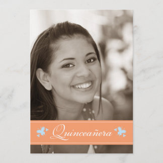 Beurre doux Quinceanera Invitation (corail)