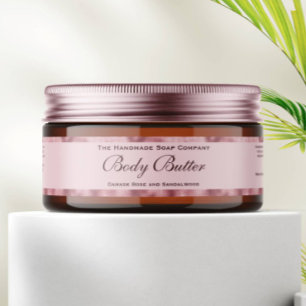 Beurre du corps Étiquette rose & faux Tissé Pink