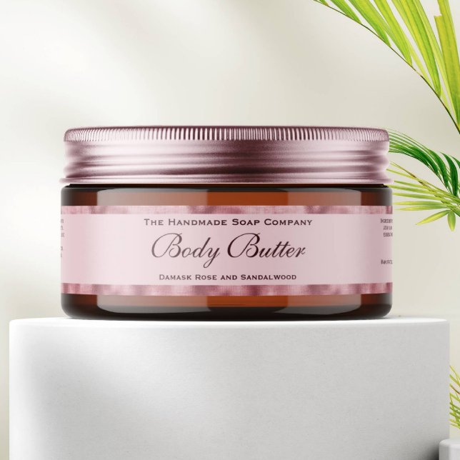 Beurre du corps Étiquette rose & faux Tissé Pink (Créateur téléchargé)