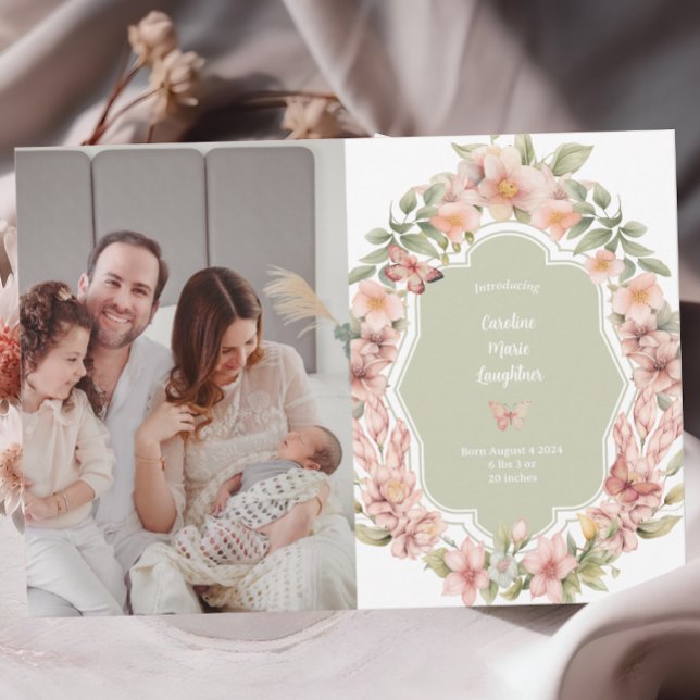 Beurre enchanté Jardin Faire-part bébé (Créateur téléchargé)