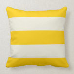 Beurre Jaune et Ecru Coussin de bande<br><div class="desc">Ce coussin est doté de larges bandes de beurre et de jaune vif pour donner à votre canapé ou lit une ambiance ludique et ensoleillée.</div>