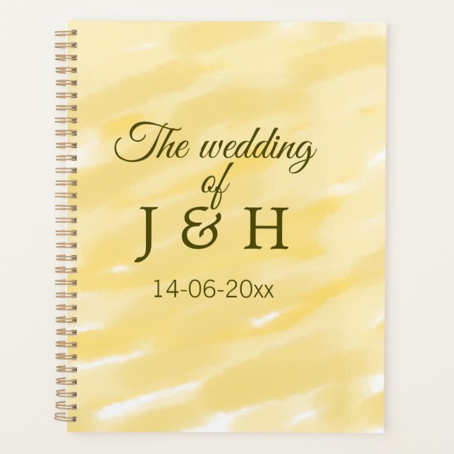 Beurre jaune pastel le mariage du nom de couple le (Devant)