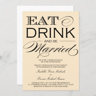 Beurre Manger, Boire Faire-part de mariage